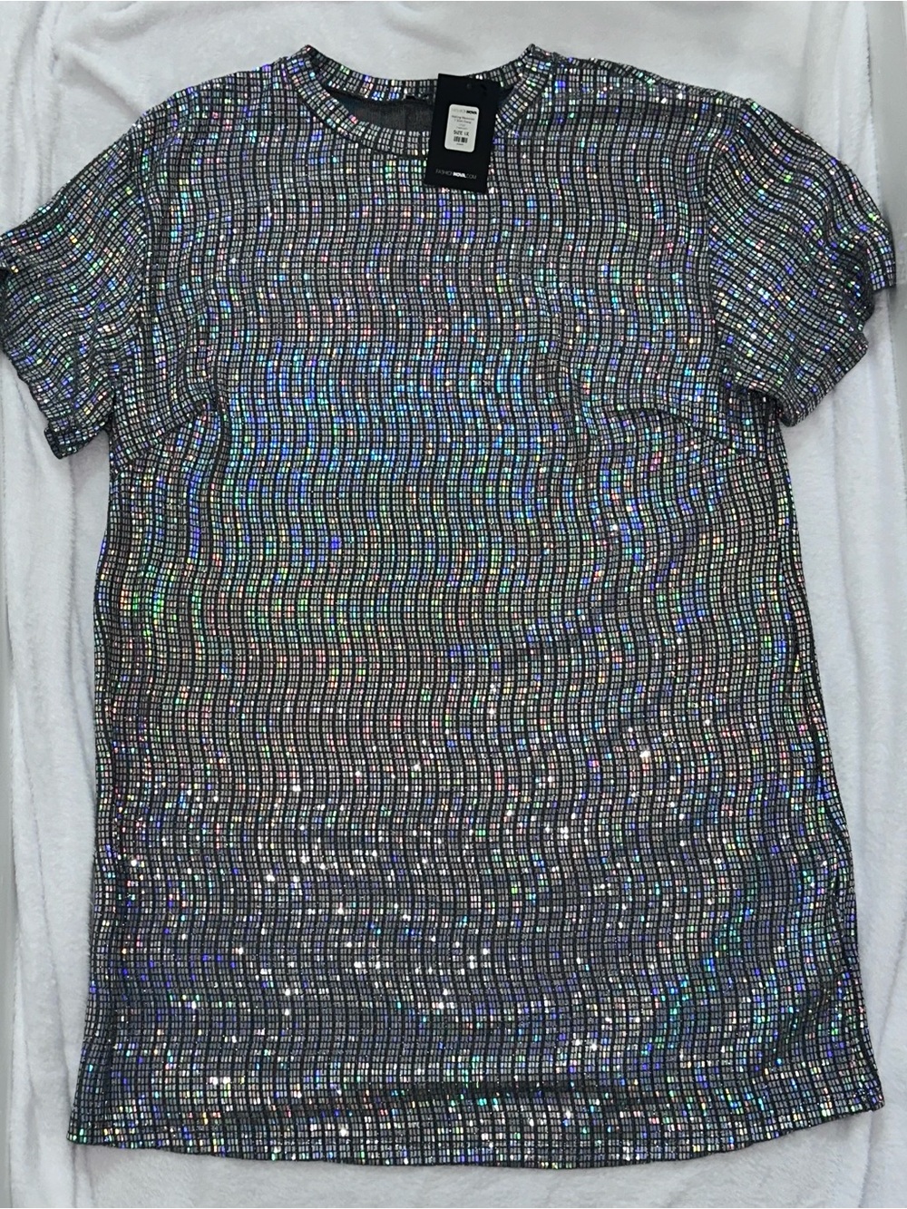 FN Metallic Holographic Tshirt dress